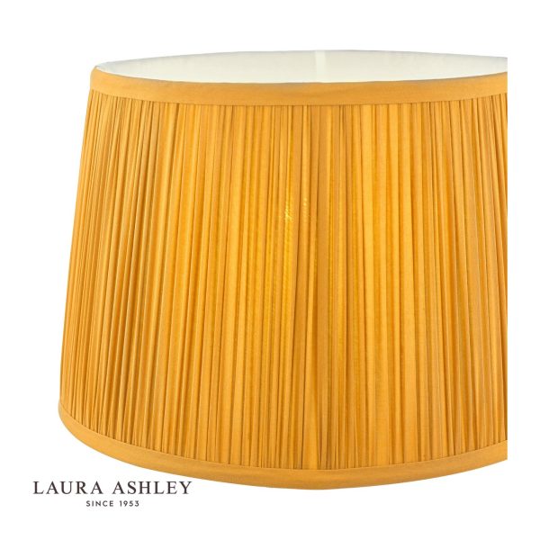 Laura Ashley Hemsley Silk Shade Yellow Ochre 30.5/12 inch - Image 3