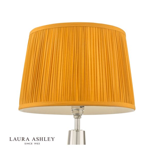 Laura Ashley Hemsley Silk Shade Yellow Ochre 30.5/12 inch - Image 5