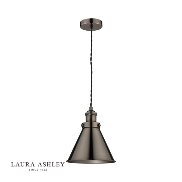 Laura Ashley Rufus Pendant Industrial Nickel - Image 2