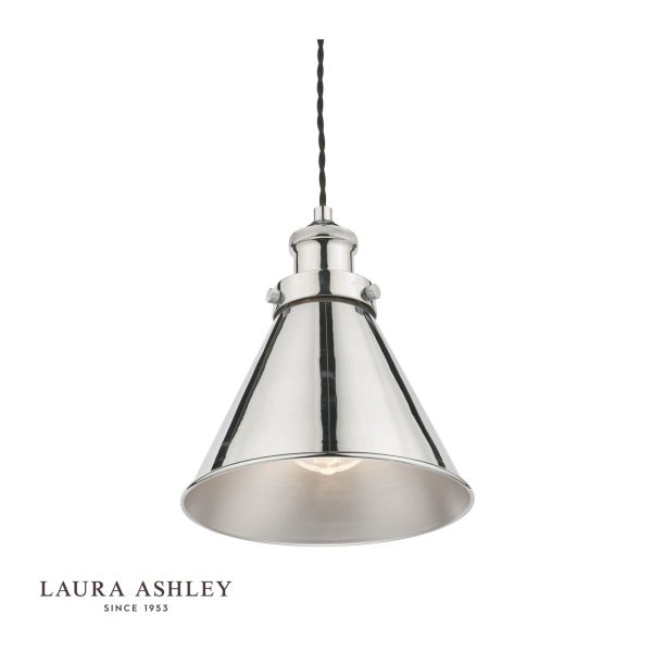 Laura Ashley Rufus Pendant Polished Chrome - Image 4