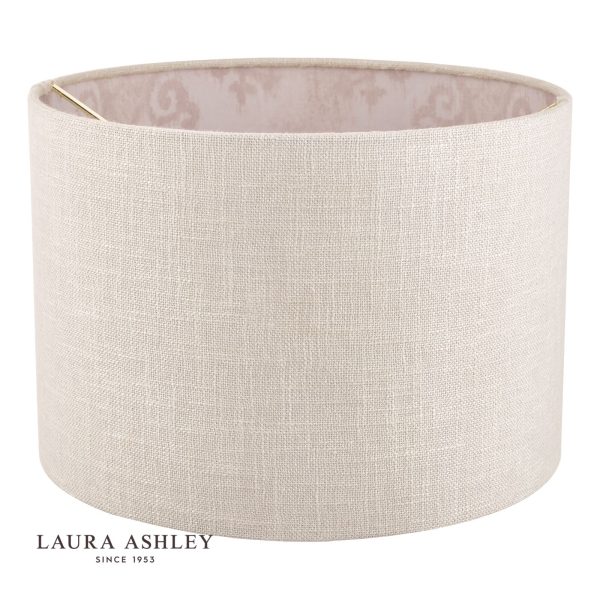 Laura Ashley Hazelton Drum Shade Silver/Pink 30.5cm/12 inch - Image 2