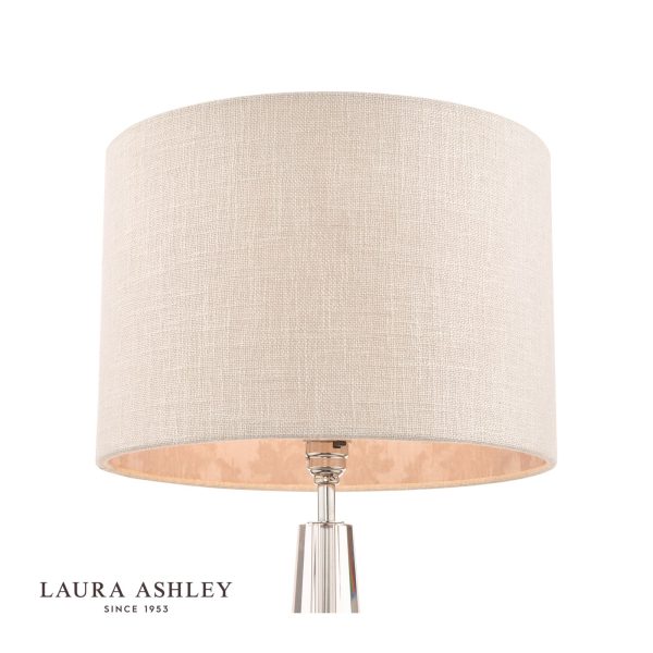 Laura Ashley Hazelton Drum Shade Silver/Pink 30.5cm/12 inch - Image 3