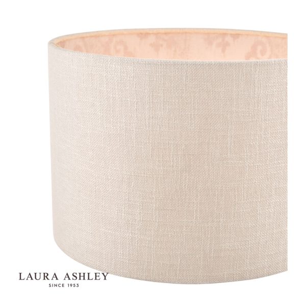 Laura Ashley Hazelton Drum Shade Silver/Pink 30.5cm/12 inch - Image 4