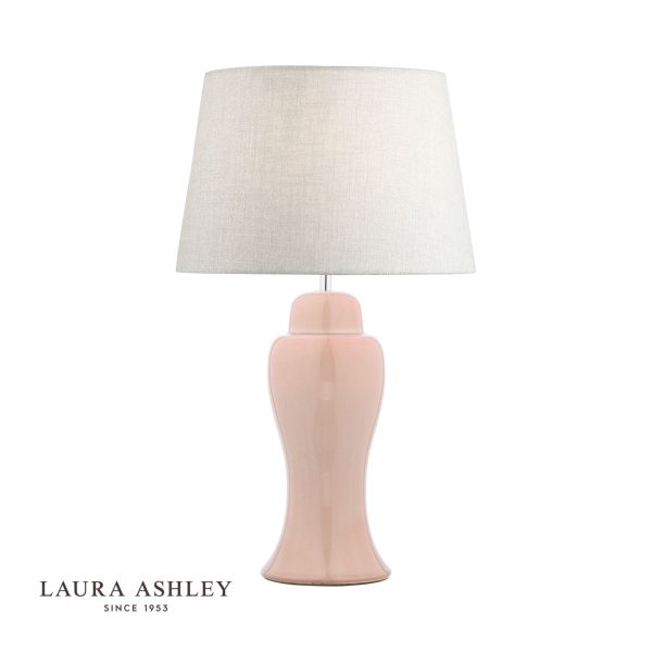 Laura Ashley Regina Large Table Lamp Pink Blush Polished Chrome Base Only - Image 2