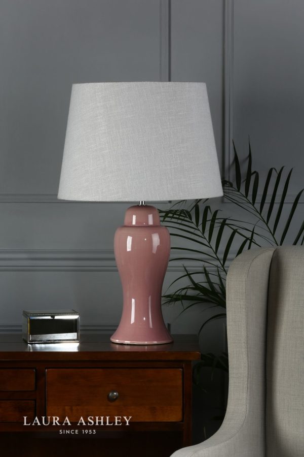 Laura Ashley Regina Large Table Lamp Pink Blush Polished Chrome Base Only - Image 5