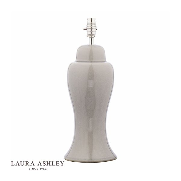 Laura Ashley Regina Large Table Lamp Pale Slate Grey Polished Chrome Base Only - Image 3