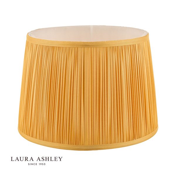 Laura Ashley Hemsley Silk Shade Yellow Ochre 25.5cm/10 inch - Image 2