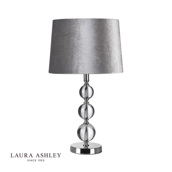 Laura Ashley Selby Grande Large Table Lamp Polished Nickel & Glass Ball Base Only - Image 2