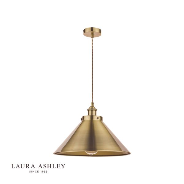 Laura Ashley Rufus Pendant Antique Brass - Image 2