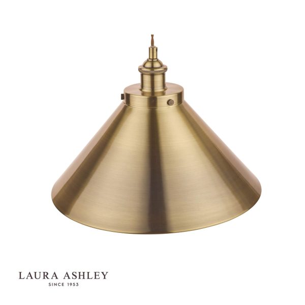 Laura Ashley Rufus Pendant Antique Brass - Image 3