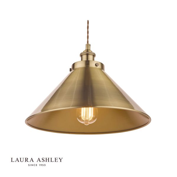 Laura Ashley Rufus Pendant Antique Brass - Image 4