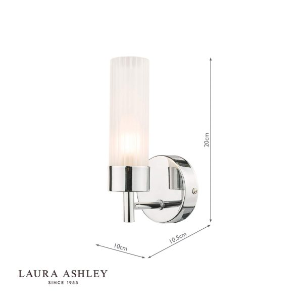 Laura Ashley Howard Bathroom Wall Light Polished Chrome IP44 - Image 5