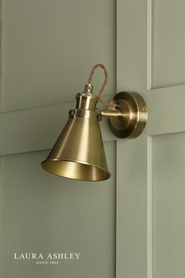 Laura Ashley Rufus Single Spotlight Antique Brass - Image 5