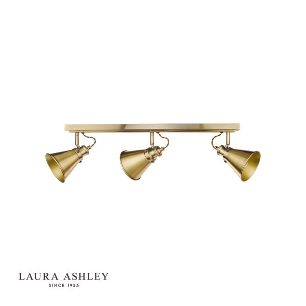 Laura Ashley Rufus 3lt Bar Spotlight Antique Brass - Image 2