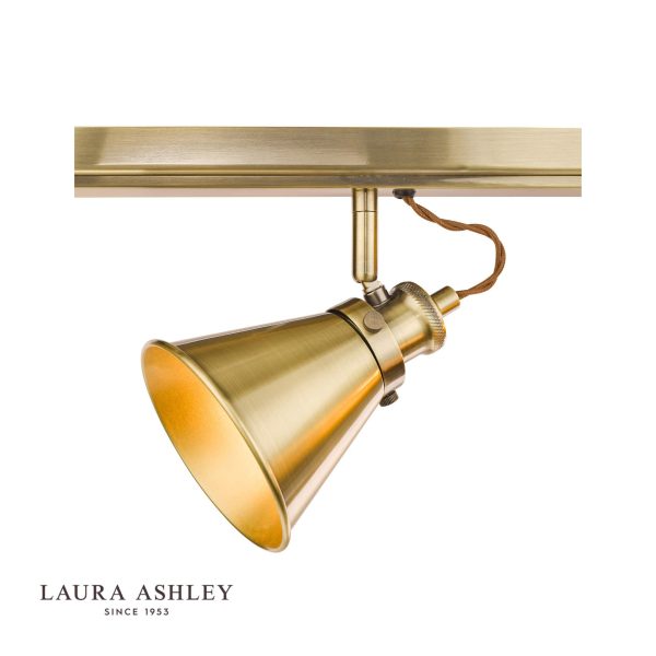 Laura Ashley Rufus 3lt Bar Spotlight Antique Brass - Image 3