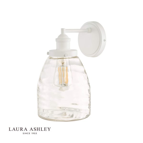 Laura Ashley Ainsworth Outdoor Wall Light Matt Cream Glass IP44 - Image 2