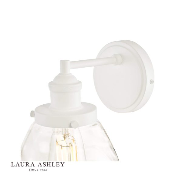 Laura Ashley Ainsworth Outdoor Wall Light Matt Cream Glass IP44 - Image 3