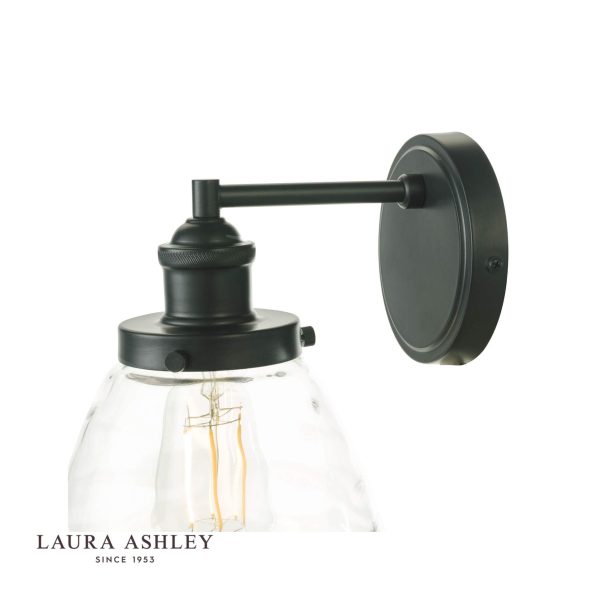 Laura Ashley Ainsworth Outdoor Wall Light Matt Grey Glass IP44 - Image 3