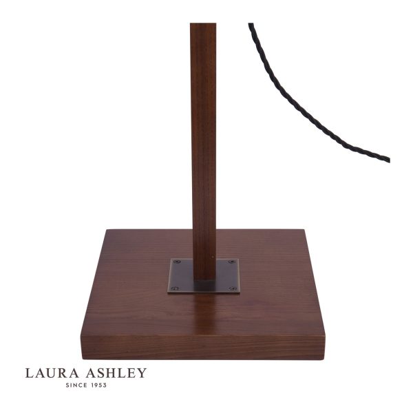 Burdale Adjustable Floor Lamp Dark Wood & Industrial Brass Base Only - Image 4