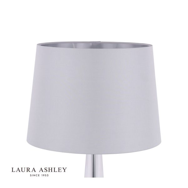 Emyr Silk Tapered Drum Shade Grey - Image 2