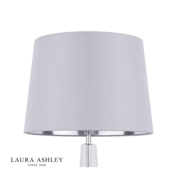 Emyr Silk Tapered Drum Shade Grey - Image 4