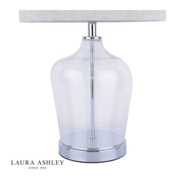 Ockley Touch Table Lamp Polished Chrome & Glass With Shade - Image 4