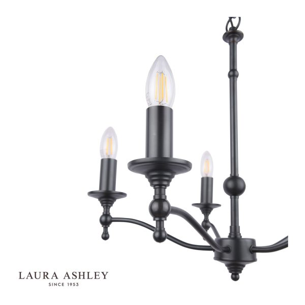 Laura Ashley Ludchurch 5 Light Chandelier Industrial Black Fitting Only - Image 3