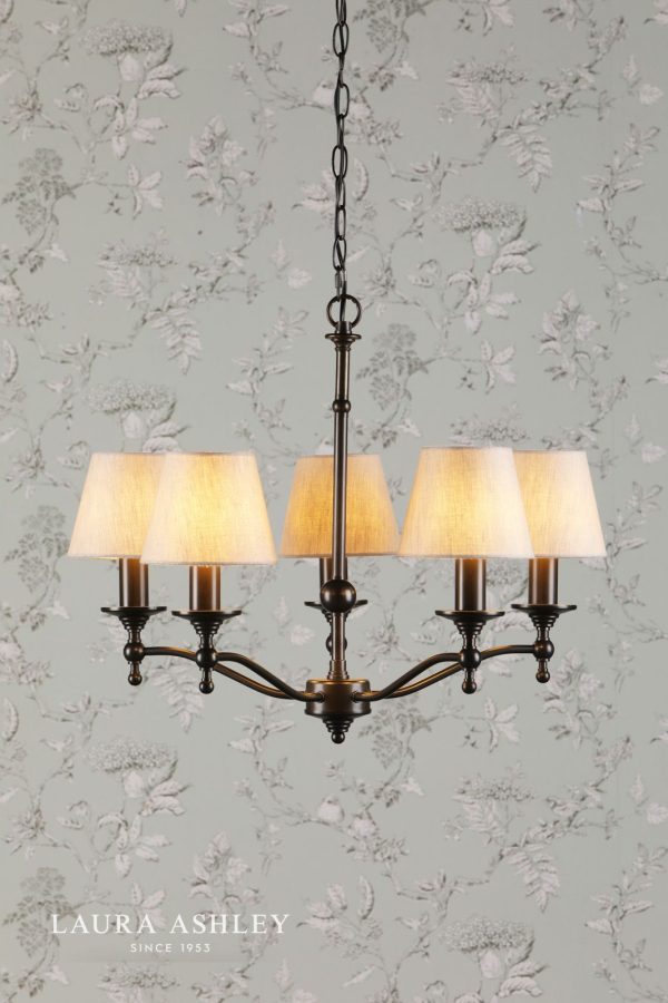 Laura Ashley Ludchurch 5 Light Chandelier Industrial Black Fitting Only - Image 7