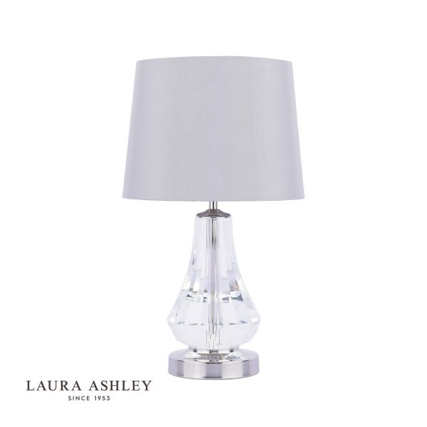 Humby Touch Table Lamp Crystal & Polished Nickel With Shade - Image 2