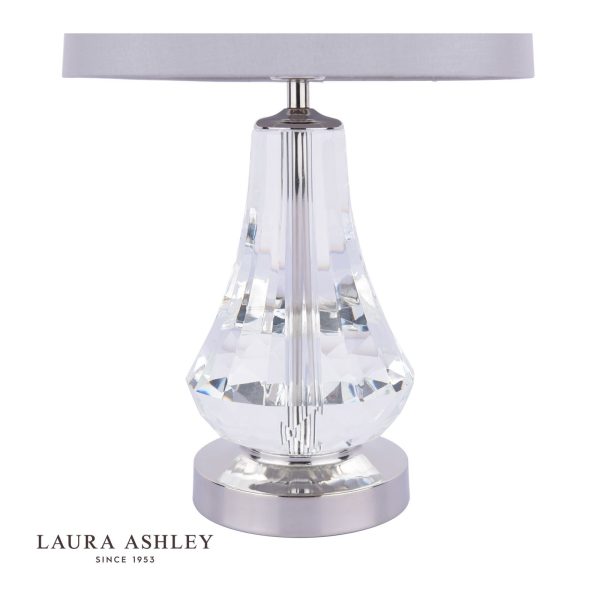 Humby Touch Table Lamp Crystal & Polished Nickel With Shade - Image 4