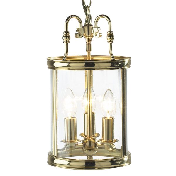 Lambeth Lantern Circular Hall Dual Mount Polished Brass - Image 3