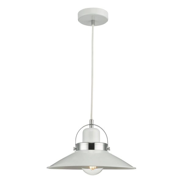 Liden 1Lt Pendant White and Polished Chrome - Image 3