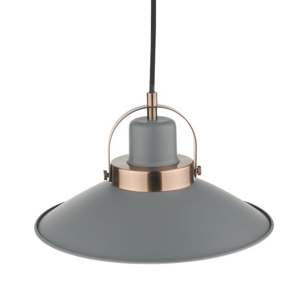 Liden 1 Light Single Pendant Graphite Copper - Image 5