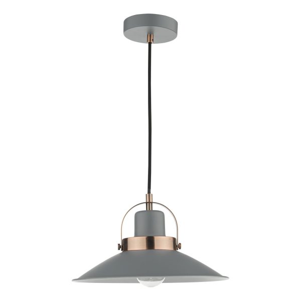 Liden 1 Light Single Pendant Graphite Copper - Image 6