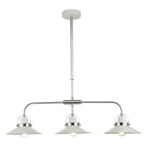 Liden 3Lt Bar Pendant White and Polished Chrome - Image 5