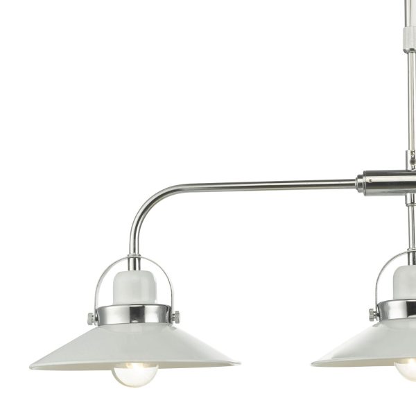 Liden 3Lt Bar Pendant White and Polished Chrome - Image 4