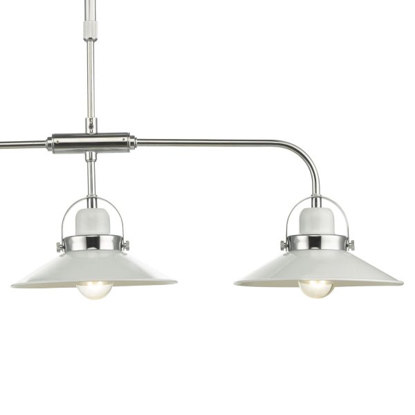 Liden 3Lt Bar Pendant White and Polished Chrome - Image 3