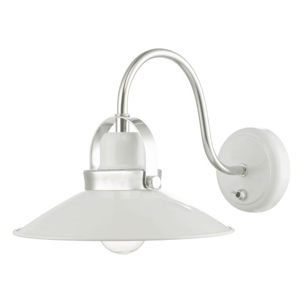 Liden Wall Light White and Polished Chrome - Image 4