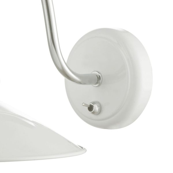 Liden Wall Light White and Polished Chrome - Image 2