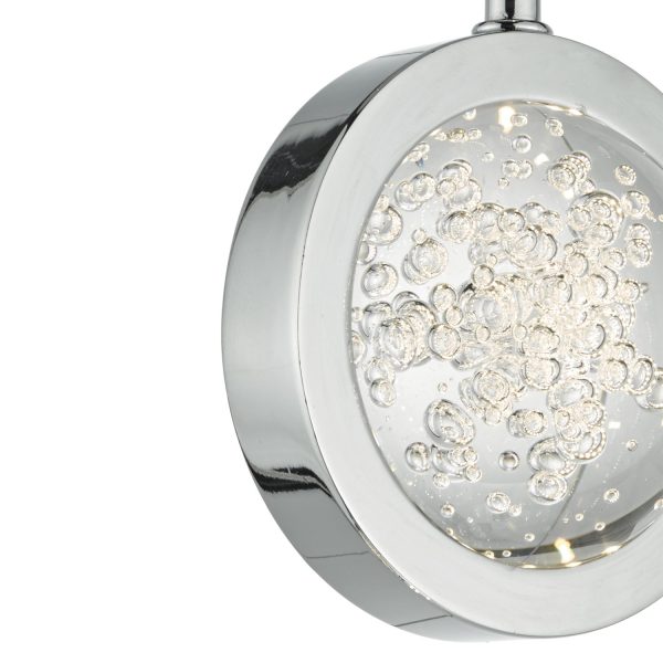 Livia 5lt Cluster LED Pendant Polished Chrome & Glass Spheres - Image 6