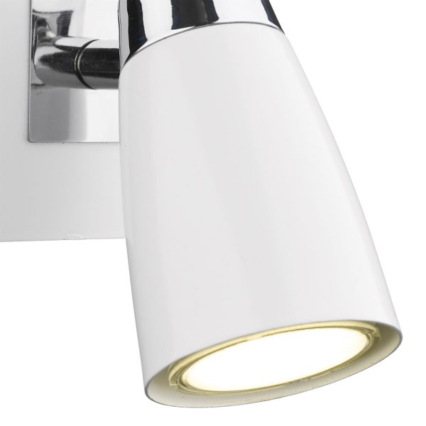 Loft 1 Light Low Energy Spot Switch Polished Chrome & Matt White - Image 2