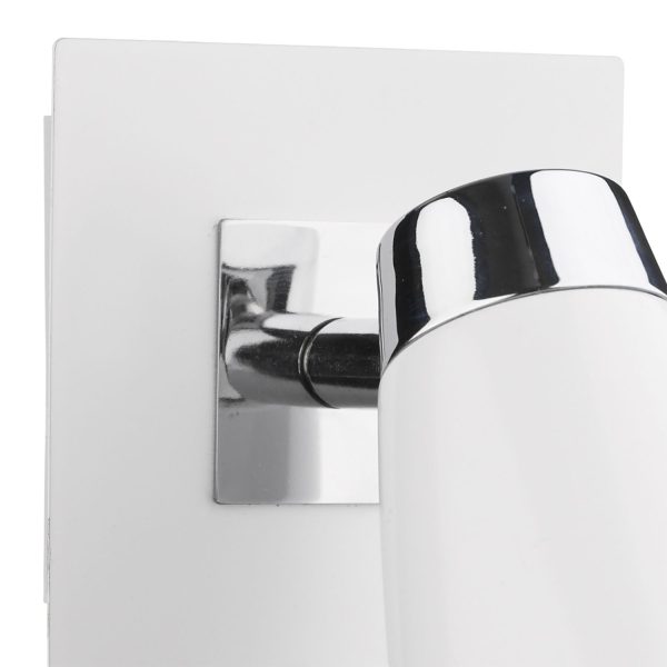 Loft 1 Light Low Energy Spot Switch Polished Chrome & Matt White