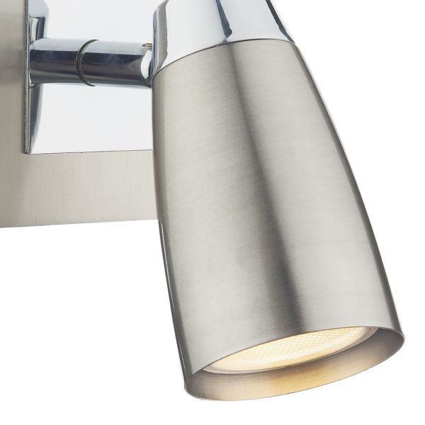 Loft 1 Light Spotlight Satin/Polished Chrome - Image 2