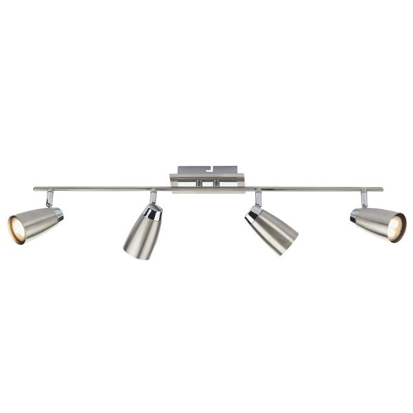 Loft 4 Light Low Energy Bar Satin Chrome/ Polished Chrome - Image 3