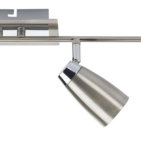 Loft 4 Light Low Energy Bar Satin Chrome/ Polished Chrome