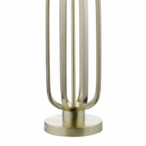 Lucie Table Lamp Satin Brass complete with Shade - Image 2