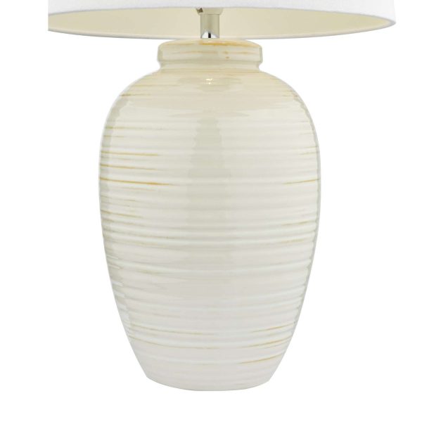 Luelle White Linen Tapered Drum Shade 30cm - Image 3