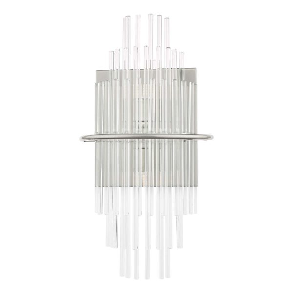 Lukas 2 Light Wall Light Polished Chrome Glass - Image 2