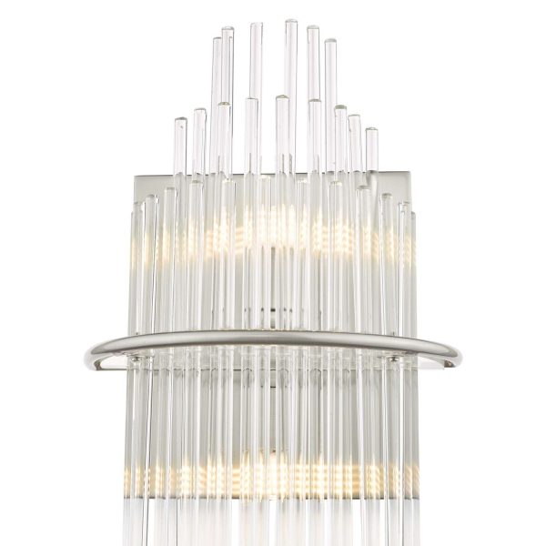 Lukas 2 Light Wall Light Polished Chrome Glass - Image 3