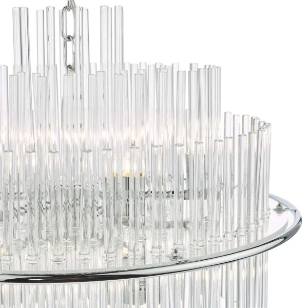 Lukas 13 Light Pendant Polished Chrome Glass - Image 3